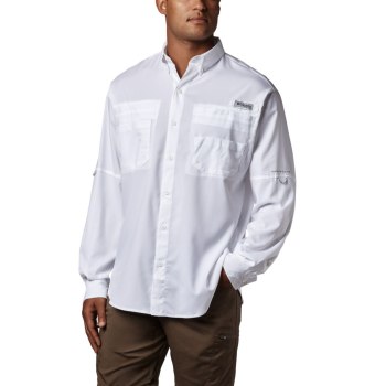 Columbia Muške Košulje - PFG Tamiami II Long Sleeve Big Bijele | YMQI-46397
